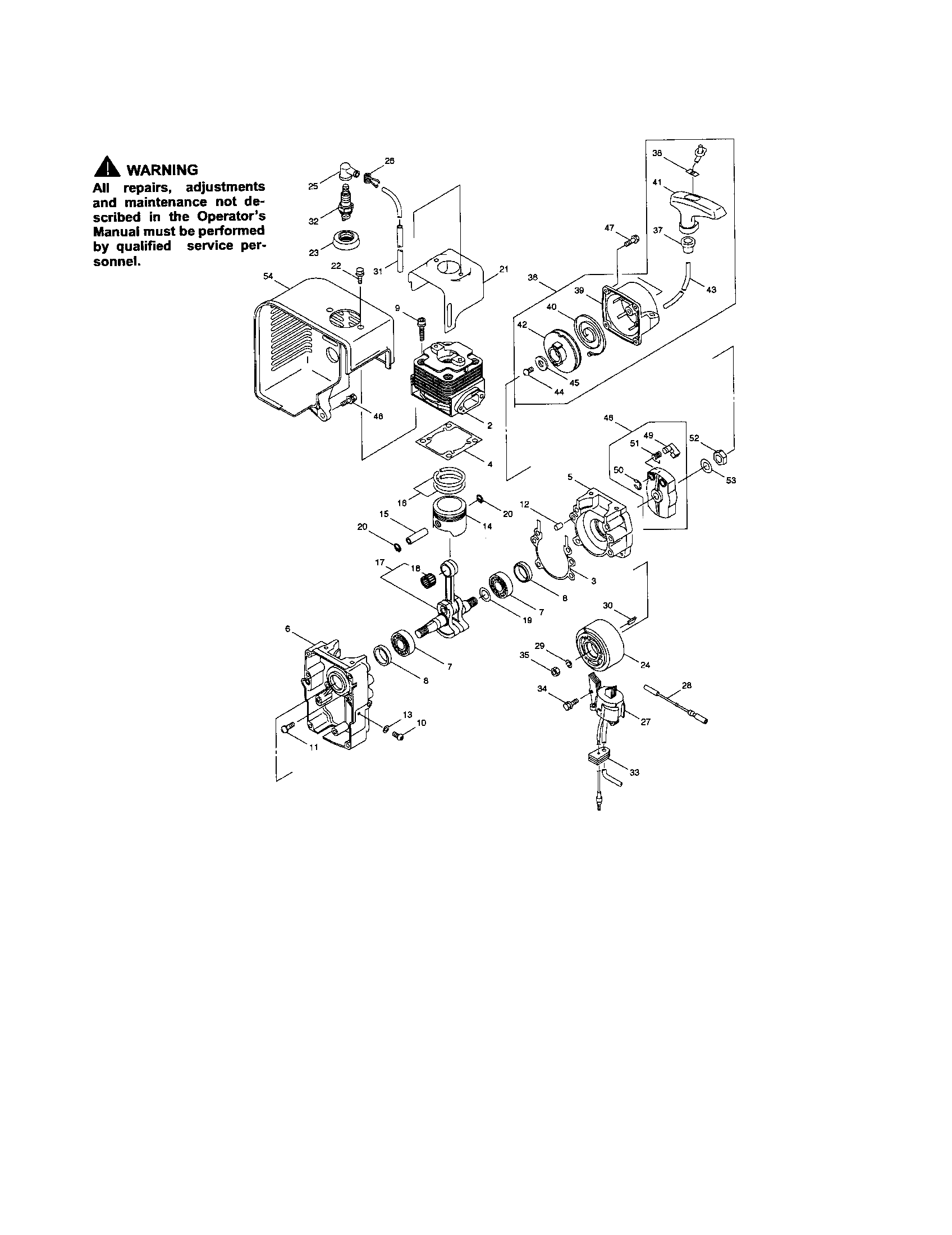 Cylinder/shroud/crankshaft