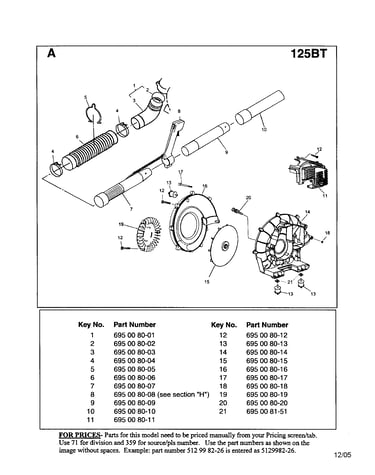 Blower tube/cylinder assembly