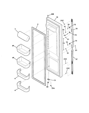 Refrigerator door