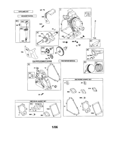 Cylinder/crankcase/crankshaft