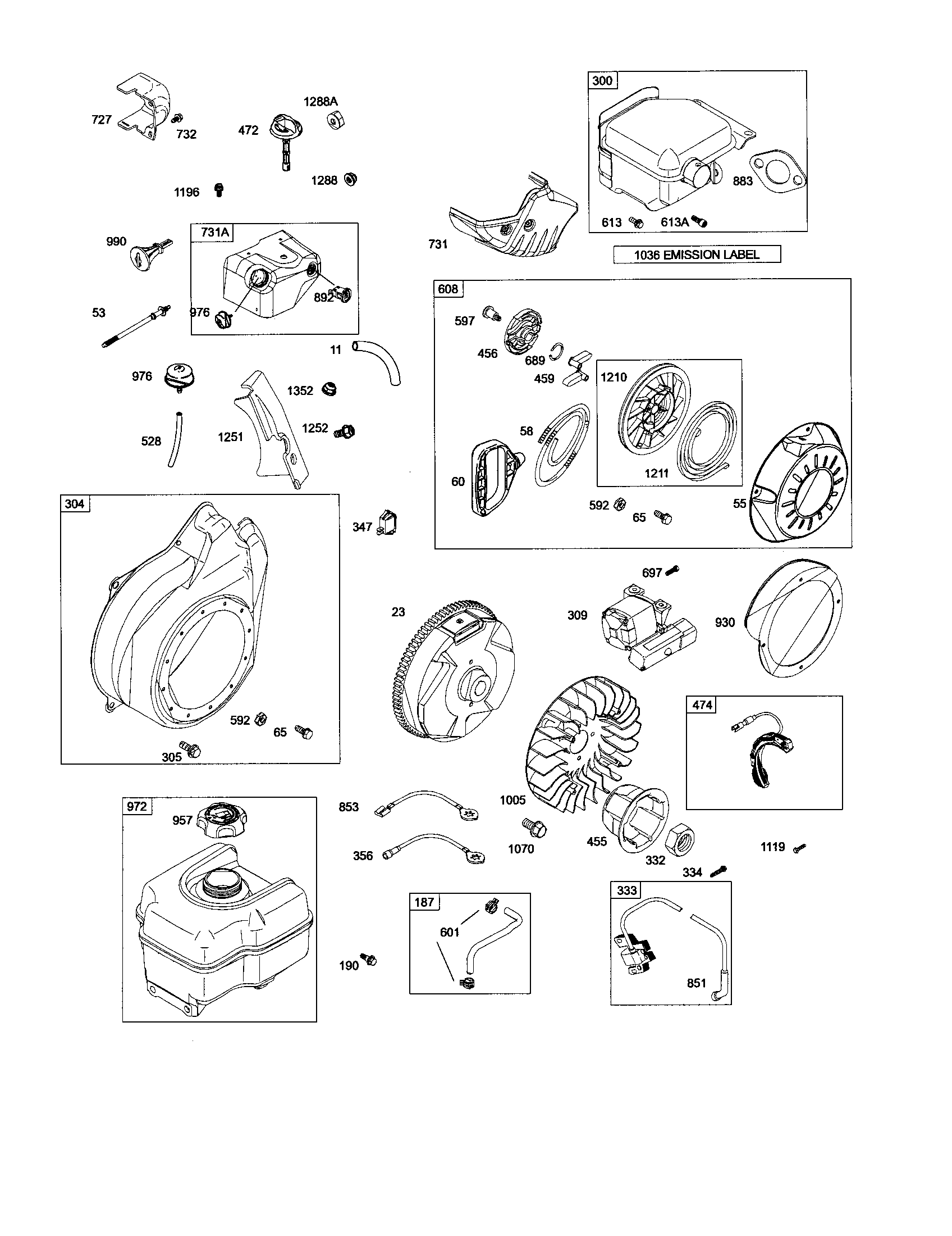 STARTER-REWIND/FLYWHEEL