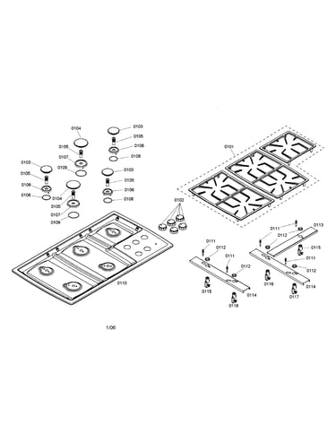 Grate/maintop/burner cap/jet holder