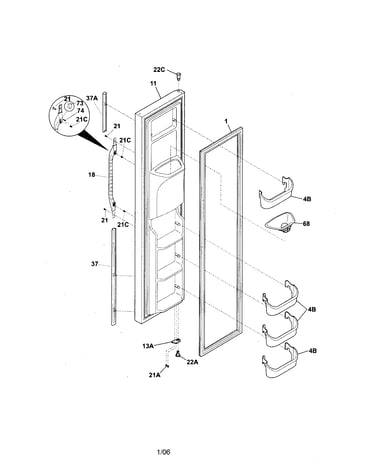 Freezer door