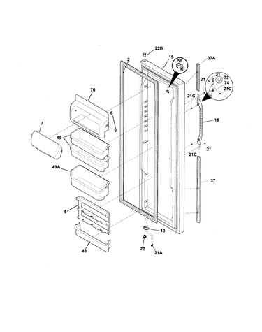 Refrigerator door
