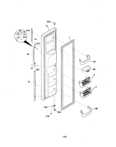 Freezer door