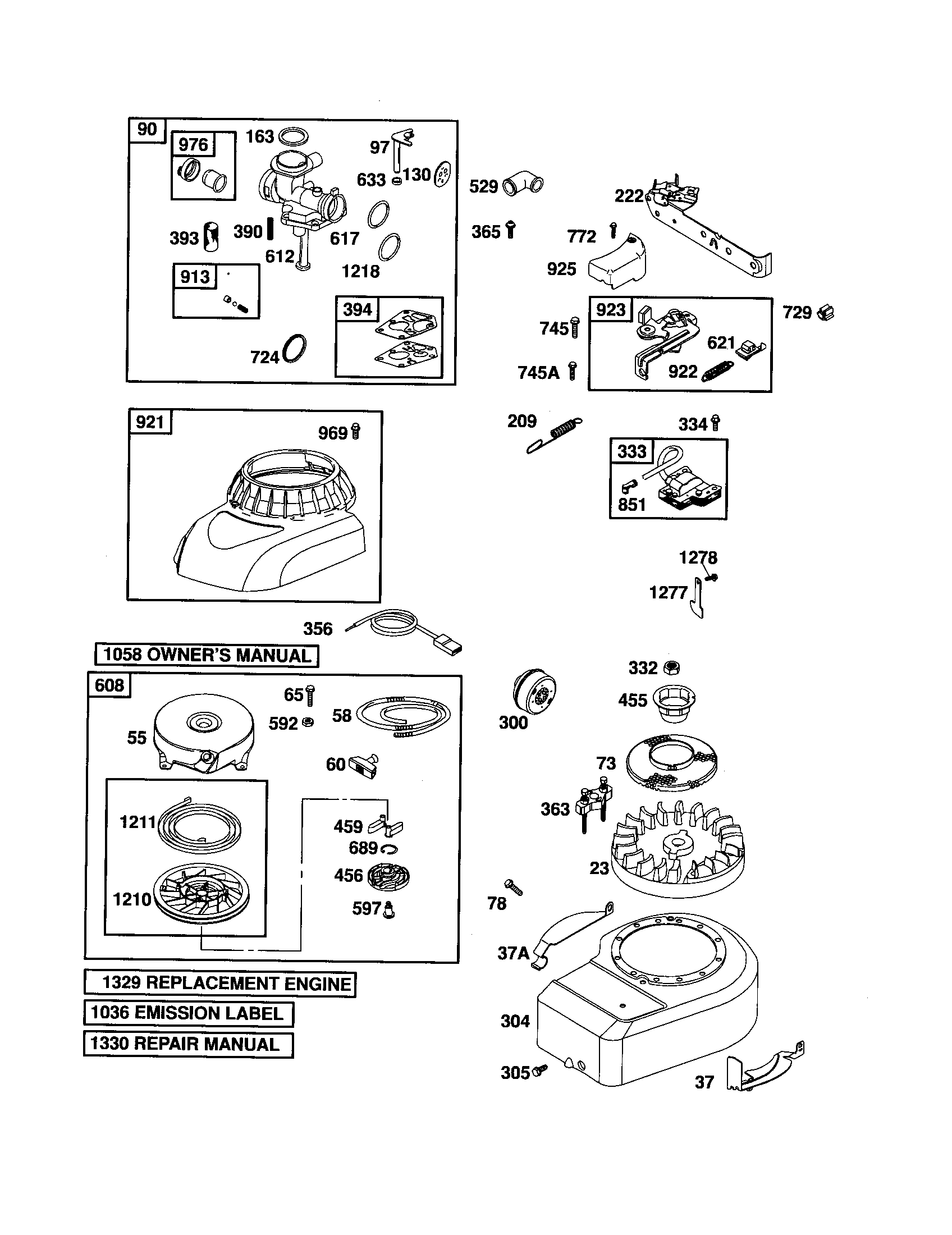 STARTER-REWIND/BLOWER HOUSING