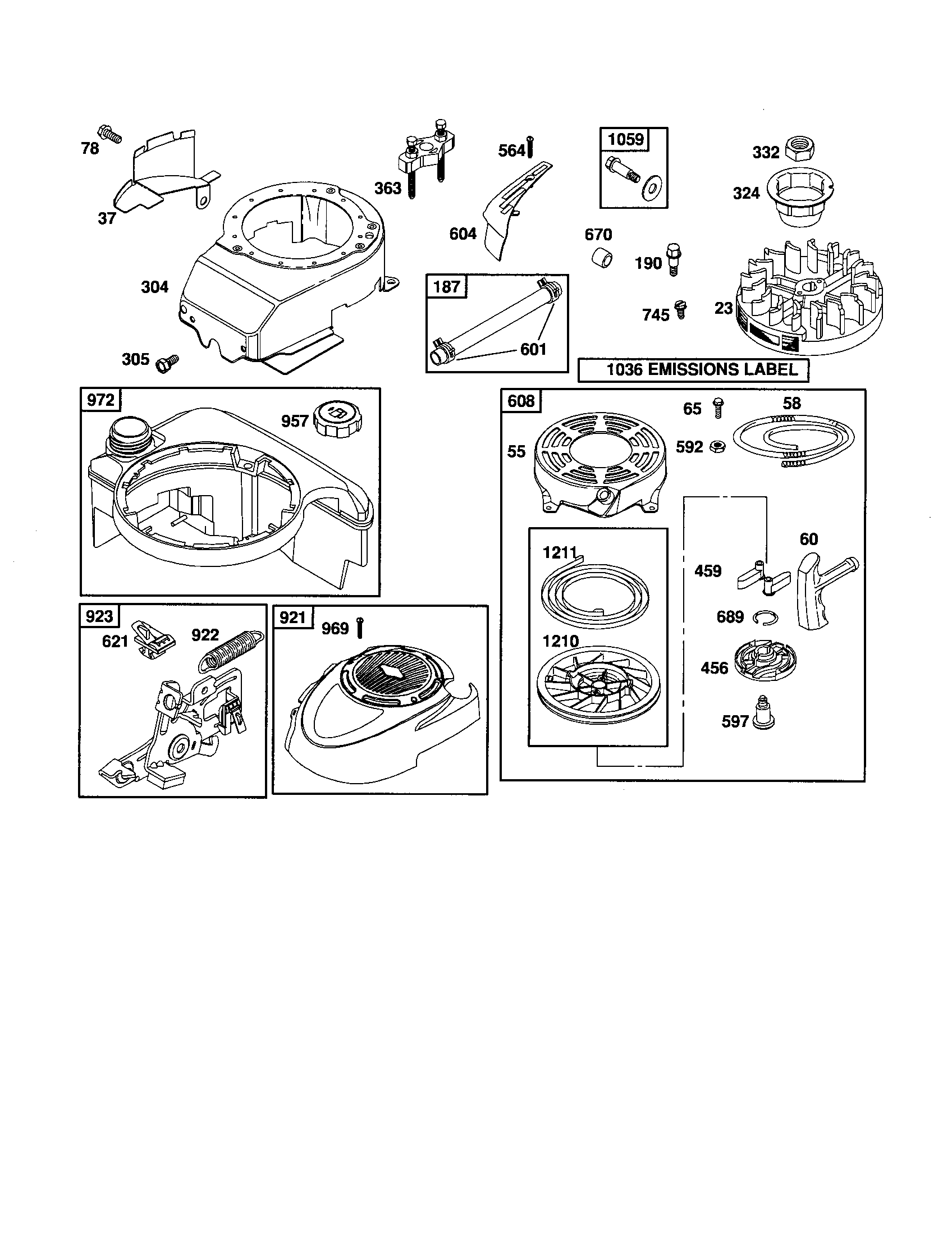 BLOWER HOUSING/REWIND STARTER