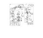 Briggs & Stratton 31P777-0602-E2 blower-housing/carburetor diagram