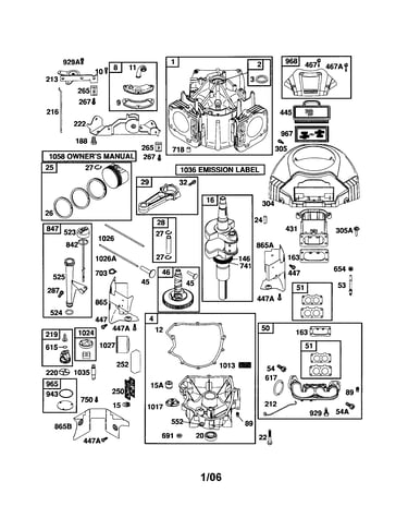 Cylinder/crankshaft/sump-engine