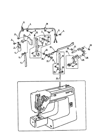 Needle bar support