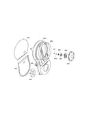 Fan wheel and drum flange