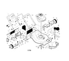 Craftsman 917376050 engine/deck/handle diagram