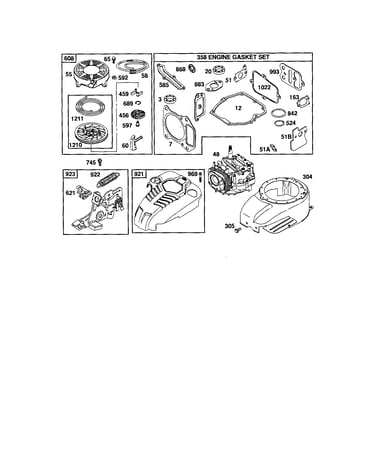 Starter-rewind/blower-housing