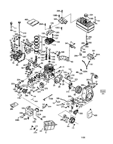 Cylinder/crankshaft/blower housing