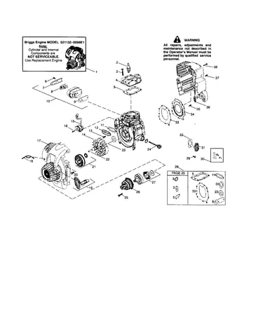 Muffler/crankcase/gasket set