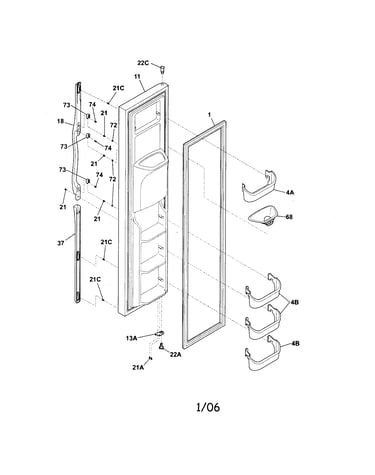 Freezer door