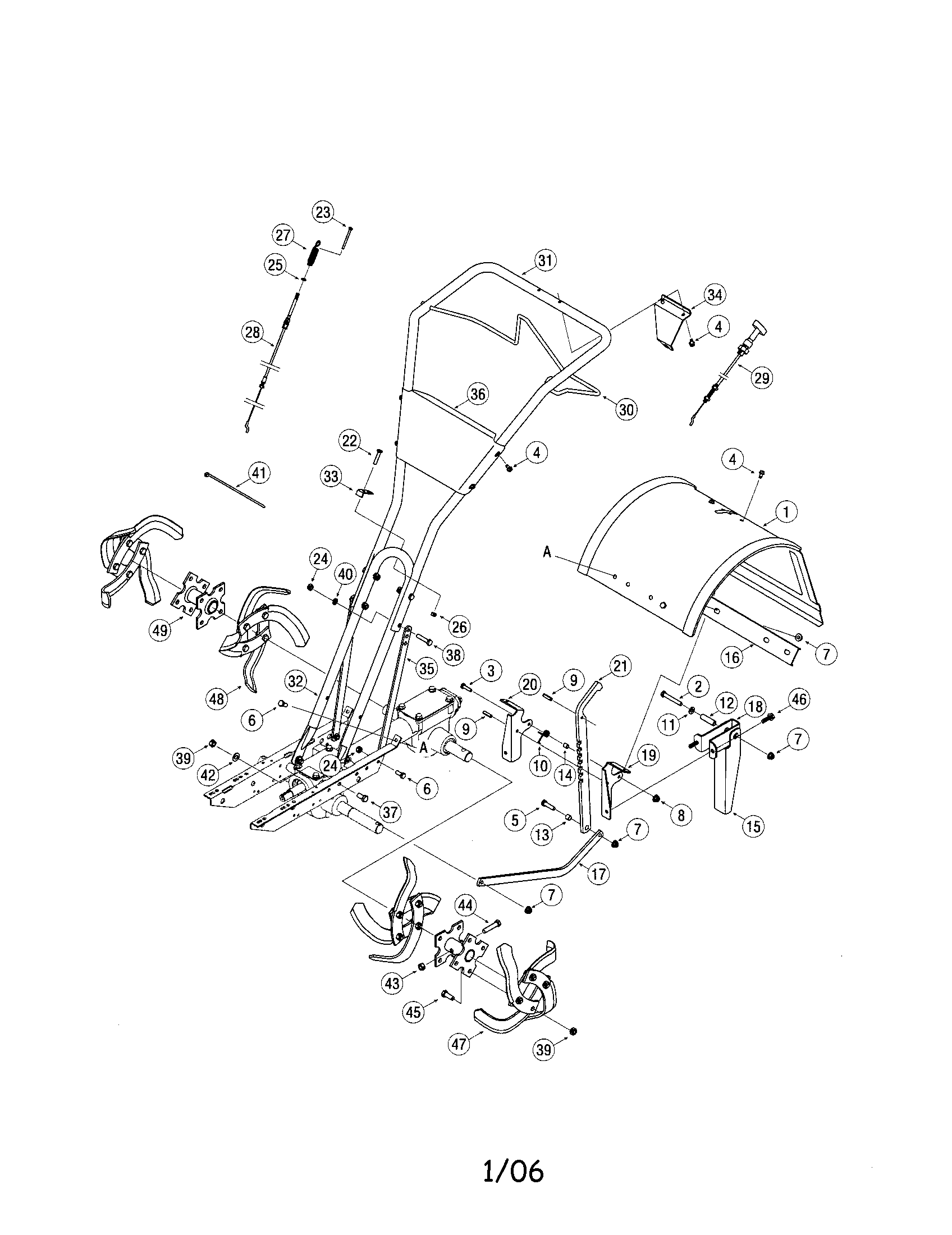 Tine hood/handlebar