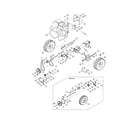 Troybilt 21A-643C711 bumper/wheel assembly diagram