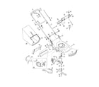 Troybilt 836 deck/drive control/grass catcher diagram