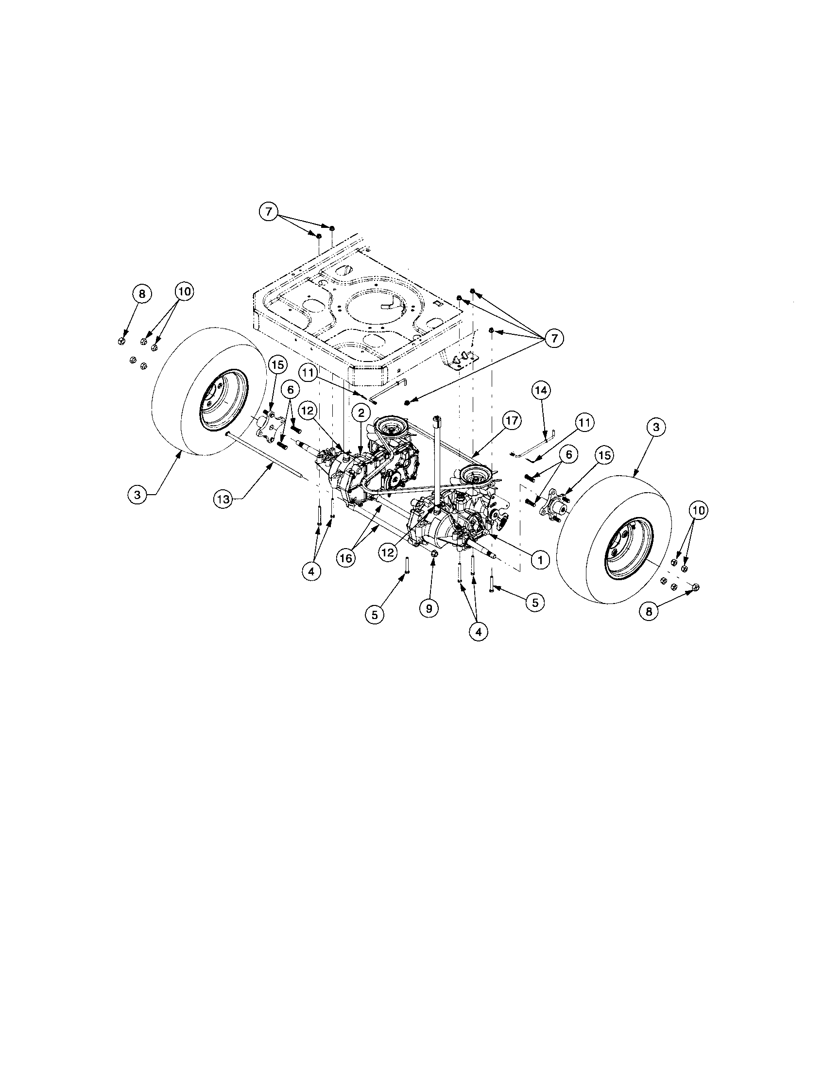 Transmission assy-rzt42 & rzt50