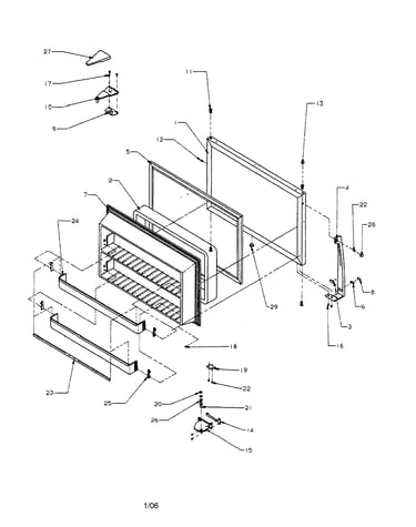 Freezer door