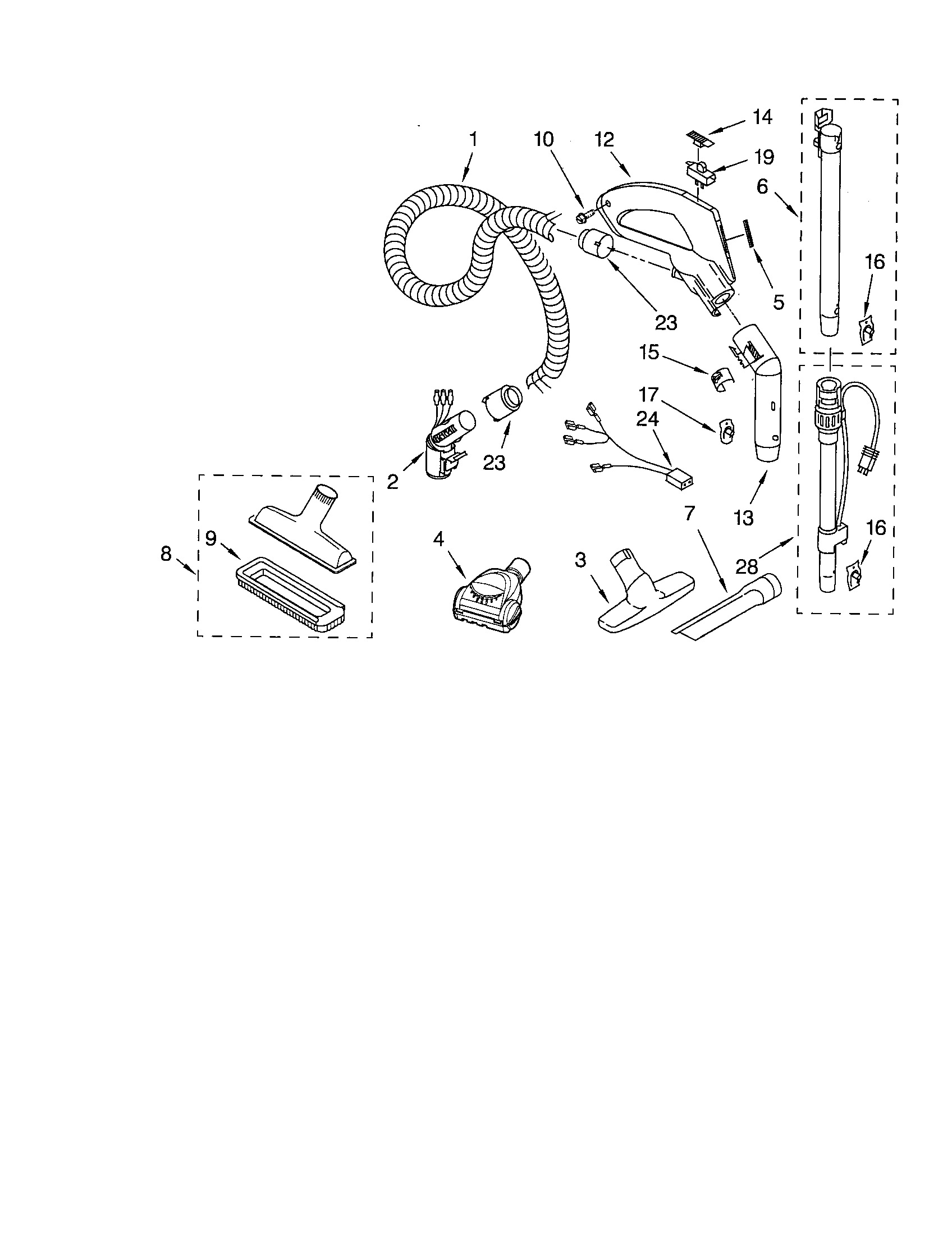 Hose and attachment