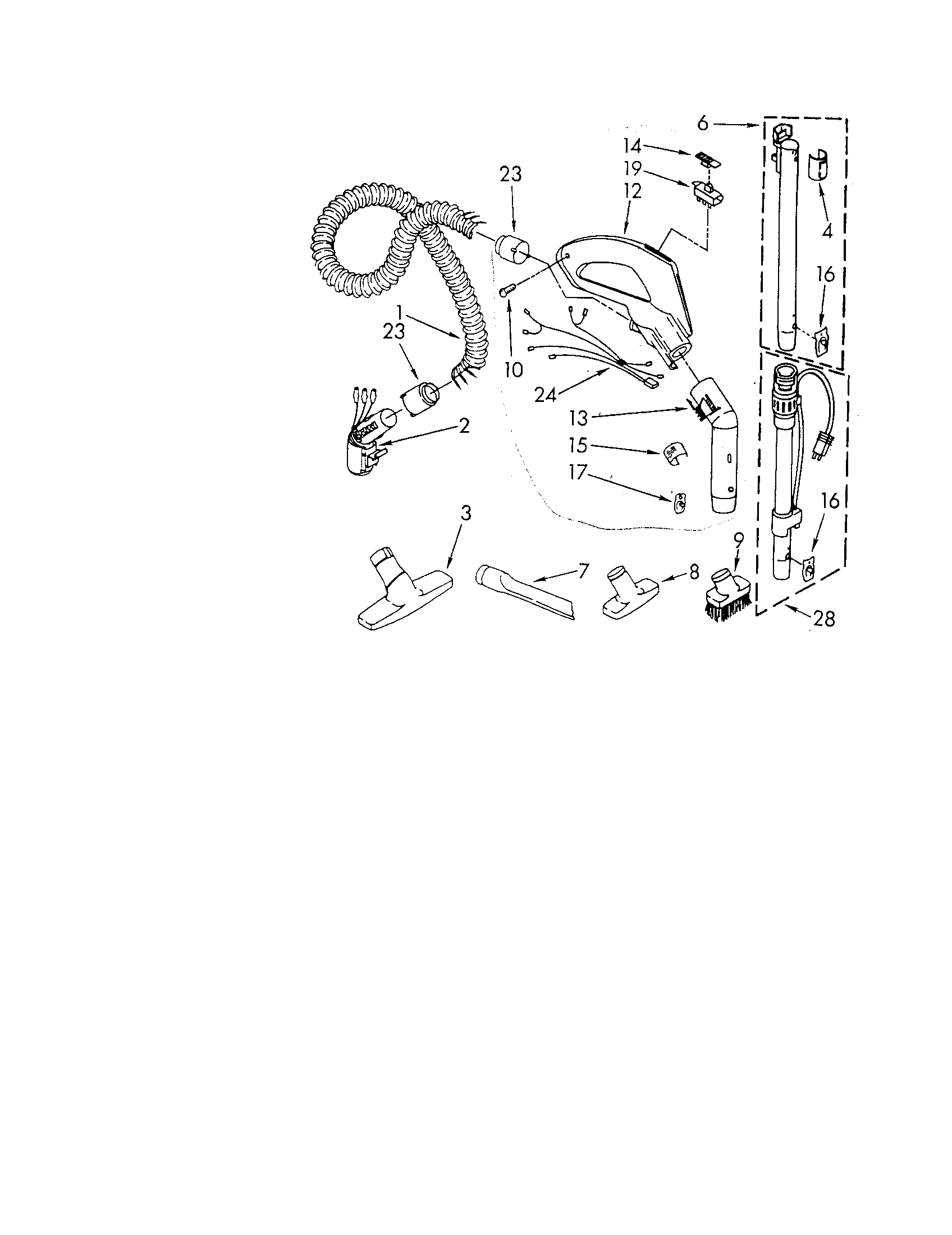 Hose and attachment