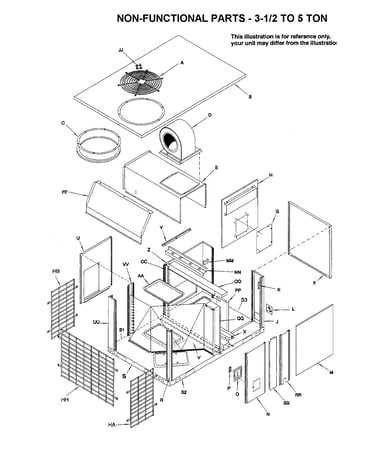 Non-functional parts-3-1/2 to 5 ton