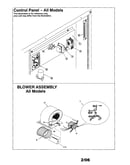 Control panel/blower assembly
