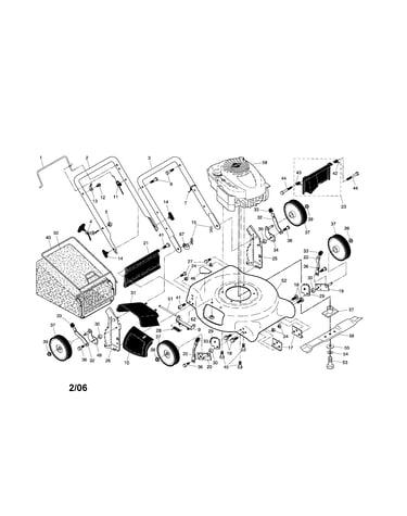 Handle/engine/wheels