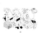 Craftsman 917370710 handle/engine/bag/deck diagram