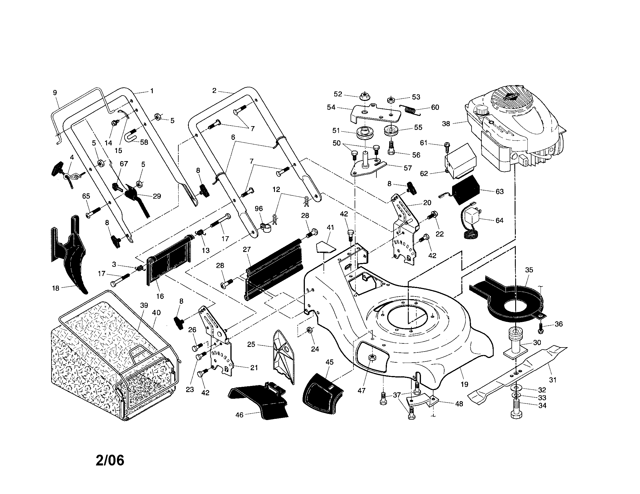 Handle/engine/bag/deck