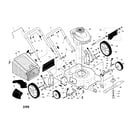 Craftsman 917388980 handle/engine/wheels/bag/deck diagram