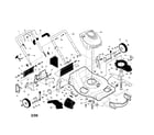 Craftsman 917375810 handle/engine/wheels/deck diagram