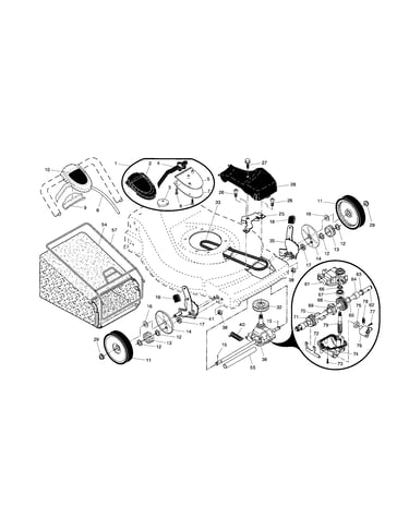 Wheels/gearcase/drive control