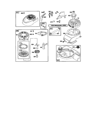 Blower-housing / rewind starter