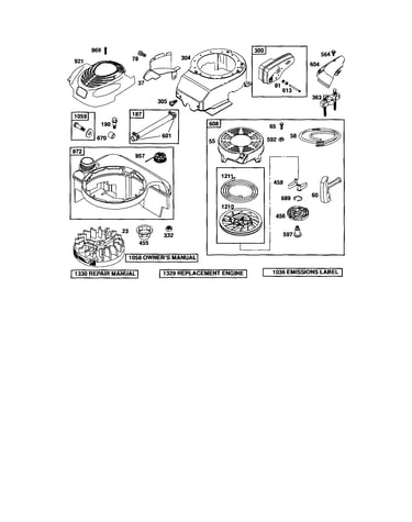 Blower-housing / rewind starter