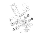 Troybilt 556 handle/wheels/housing diagram