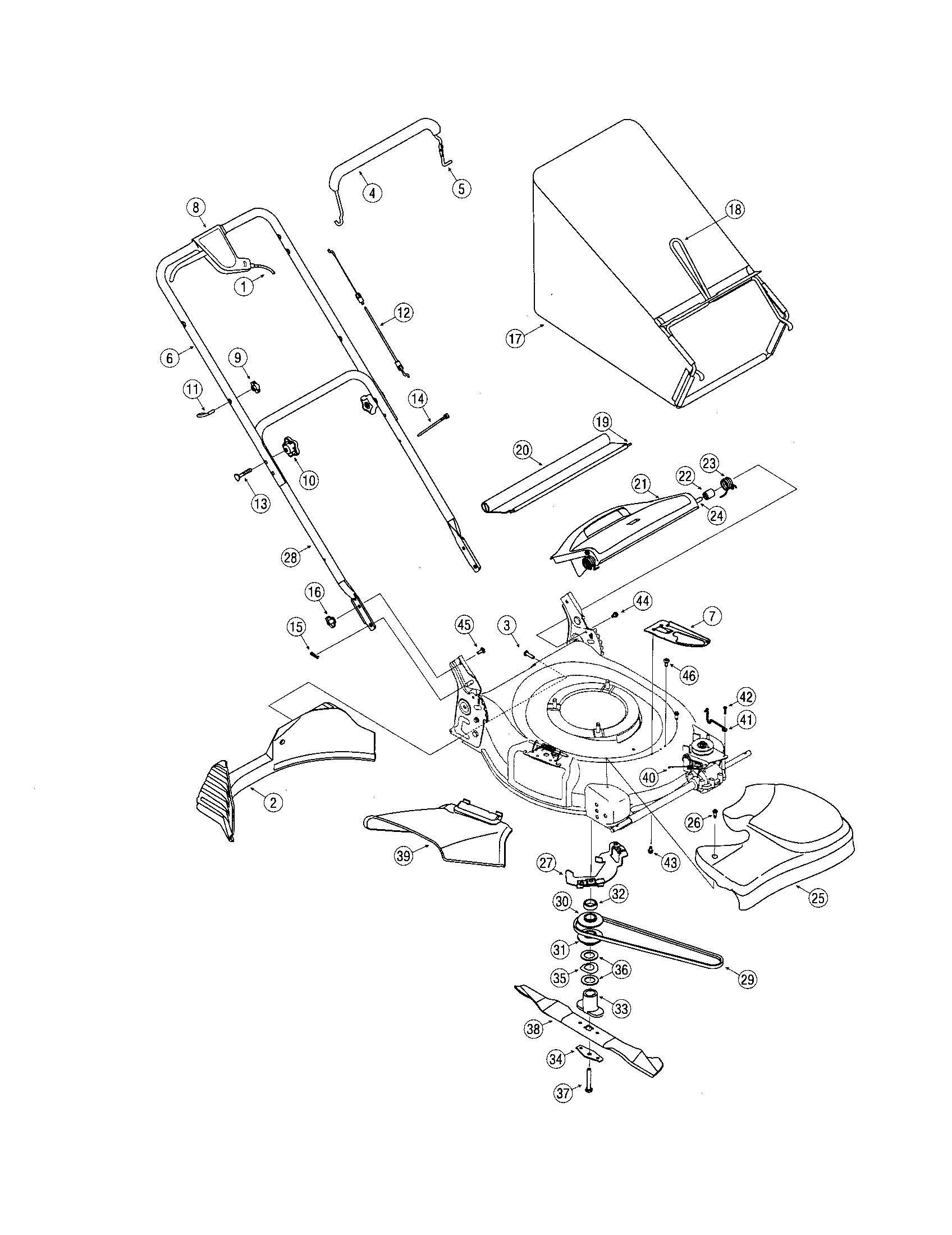 Pulleys/blade/handle