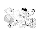 Craftsman 917376160 gear case/drive control/grassbag diagram