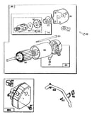 Starter motor/exhaust muffler