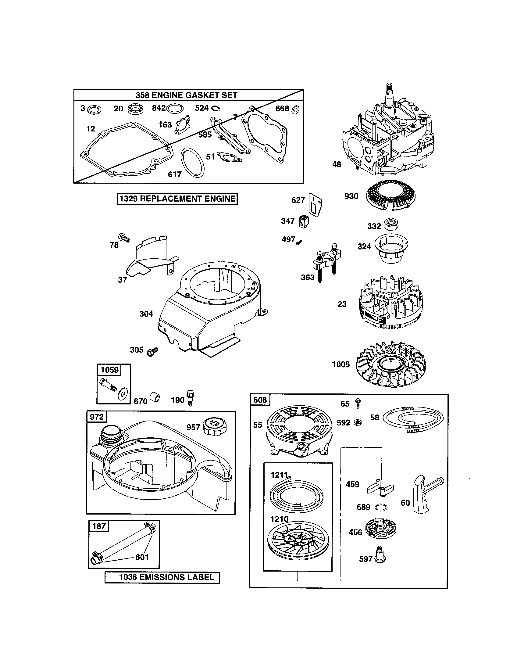 Starter-rewind/short block