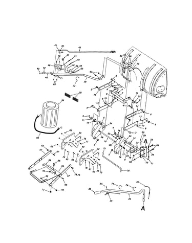 Keg/lift shaft/chute crank rod