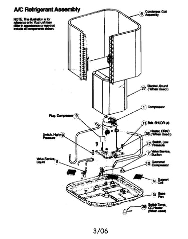 A/c refrigerant assembly