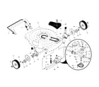 Craftsman 917375501 drive control/gear case/wheels diagram