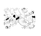 Craftsman 917376052 engine/housing/handle diagram