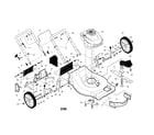 Craftsman 917376061 engine/housing/handle diagram