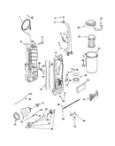 Dust compartment and motor