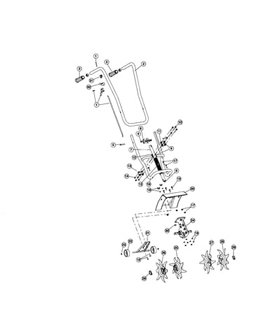 Cultivator and boom
