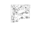 Briggs & Stratton 31P977-0635-E1 carburetor/housing-blower diagram